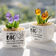 Load image into Gallery viewer, Personalized Custom Glass Tulip Flowers Gift for Teachers