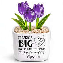 Load image into Gallery viewer, Personalized Custom Glass Tulip Flowers Gift for Teachers
