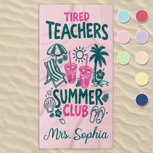 Load image into Gallery viewer, Personalized Microfiber Beach Towel for Teachers Summer Gift