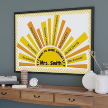 Load image into Gallery viewer, Personalized Affirmation Poster Custom Teacher Gift Decor