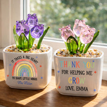 Load image into Gallery viewer, Personalized Glass Tulip Flowers Custom Name Gift for Teacher