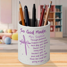 Load image into Gallery viewer, Personalized PU Leather Pen Holder Custom Name Gift for Teacher