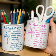 Load image into Gallery viewer, Personalized PU Leather Pen Holder Custom Name Gift for Teacher