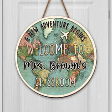 Load image into Gallery viewer, Personalized Welcome to Our Classroom Wood Sign Custom Gift