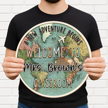 Load image into Gallery viewer, Personalized Welcome to Our Classroom Wood Sign Custom Gift