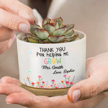 Load image into Gallery viewer, Personalized Ceramic Plant Pot Custom Gift for Teacher