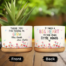Load image into Gallery viewer, Personalized Ceramic Plant Pot Custom Gift for Teacher