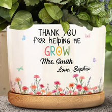 Load image into Gallery viewer, Personalized Ceramic Plant Pot Custom Gift for Teacher