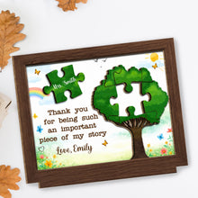 Load image into Gallery viewer, Personalized 2-Layer Wood Plaque Custom Message Gift for Teacher