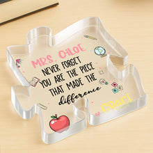 Load image into Gallery viewer, Personalized Puzzle Acrylic Plaque Custom Teacher Gift Idea