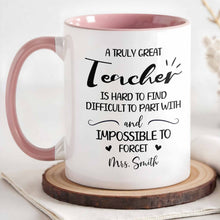 Load image into Gallery viewer, Personalized Teacher Gift Accent Mug Custom Design Birthday Christmas