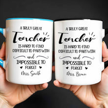 Load image into Gallery viewer, Personalized Teacher Gift Accent Mug Custom Design Birthday Christmas