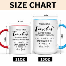 Load image into Gallery viewer, Personalized Teacher Gift Accent Mug Custom Design Birthday Christmas