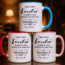 Load image into Gallery viewer, Personalized Teacher Gift Accent Mug Custom Design Birthday Christmas