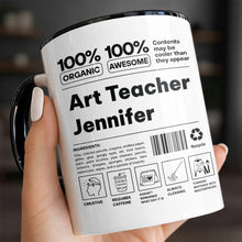 Load image into Gallery viewer, Personalized Accent Mug Custom Art Teacher Gift Ceramic
