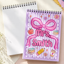 Load image into Gallery viewer, Personalized Sketch Book Custom Name Art Gift for Teacher