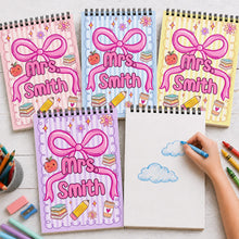 Load image into Gallery viewer, Personalized Sketch Book Custom Name Art Gift for Teacher