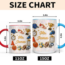 Load image into Gallery viewer, Personalized Accent Mug Custom Teacher Gift with Mother of Pearl Mosaic