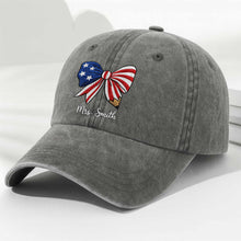 Load image into Gallery viewer, Personalized American Flag Teacher Denim Cap Custom Name Gift