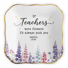 Load image into Gallery viewer, Personalized Jewelry Dish with Custom Birth Month Flowers Gift for Teacher