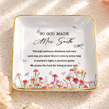 Load image into Gallery viewer, Personalized Ceramic Jewelry Dish Teacher Gift with Verse