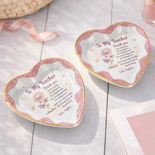 Load image into Gallery viewer, Personalized Heart Jewelry Dish Custom Name Gift for Teacher
