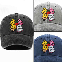 Load image into Gallery viewer, Personalized Washed Denim Cap Custom Teacher Gift for Back to School