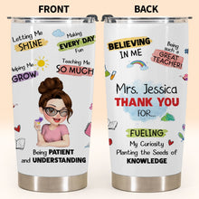 Load image into Gallery viewer, Personalized Stainless Steel Tumbler Custom Teacher Gift 20oz 30oz