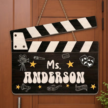 Load image into Gallery viewer, Personalized Classroom Wood Sign Custom Name Drama Gift for Teacher