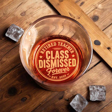 Load image into Gallery viewer, Personalized Engraved Whiskey Glass for Teachers Gift Idea