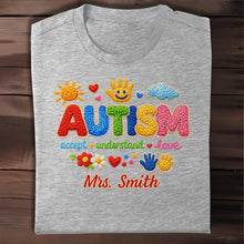 Load image into Gallery viewer, Personalized Autism Awareness T-shirt & Hoodie Custom Gift