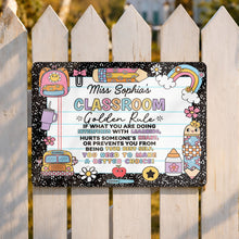 Load image into Gallery viewer, Personalized Metal Sign Custom Name Teacher Decor Gift