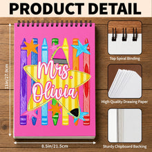Load image into Gallery viewer, Personalized Sketch Book Custom Name Gift for Teachers