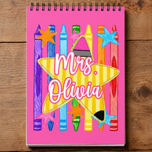 Load image into Gallery viewer, Personalized Sketch Book Custom Name Gift for Teachers