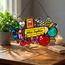 Load image into Gallery viewer, Personalized Classroom Apple Suncatcher Custom Gift for Teacher