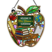 Load image into Gallery viewer, Personalized Mosaic Apple Suncatcher Gift for Teachers