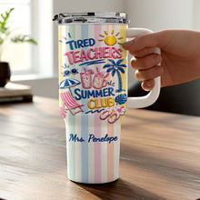 Load image into Gallery viewer, Personalized 40oz Tumbler with Beach Design Custom Name Gift for Teachers