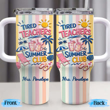 Load image into Gallery viewer, Personalized 40oz Tumbler with Beach Design Custom Name Gift for Teachers