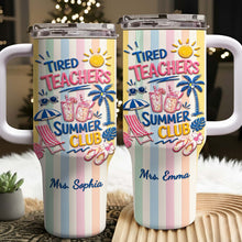 Load image into Gallery viewer, Personalized 40oz Tumbler with Beach Design Custom Name Gift for Teachers