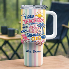 Load image into Gallery viewer, Personalized 40oz Tumbler with Beach Design Custom Name Gift for Teachers