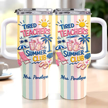 Load image into Gallery viewer, Personalized 40oz Tumbler with Beach Design Custom Name Gift for Teachers