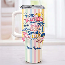 Load image into Gallery viewer, Personalized 40oz Tumbler with Beach Design Custom Name Gift for Teachers