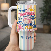 Load image into Gallery viewer, Personalized 40oz Tumbler with Beach Design Custom Name Gift for Teachers
