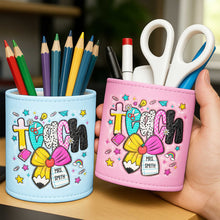 Load image into Gallery viewer, Personalized PU Leather Pen Holder Custom Name Gift for Teacher