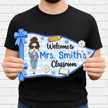 Load image into Gallery viewer, Personalized Welcome to My Classroom Wood Sign for Teacher
