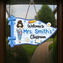 Load image into Gallery viewer, Personalized Welcome to My Classroom Wood Sign for Teacher