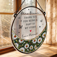 Load image into Gallery viewer, Personalized Stained Glass Suncatcher Custom Teacher Gift