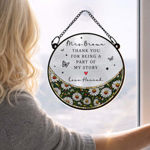Load image into Gallery viewer, Personalized Stained Glass Suncatcher Custom Teacher Gift