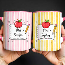Load image into Gallery viewer, Personalized Apple Pencil Accent Mug Gift for Teacher