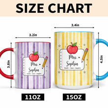 Load image into Gallery viewer, Personalized Apple Pencil Accent Mug Gift for Teacher